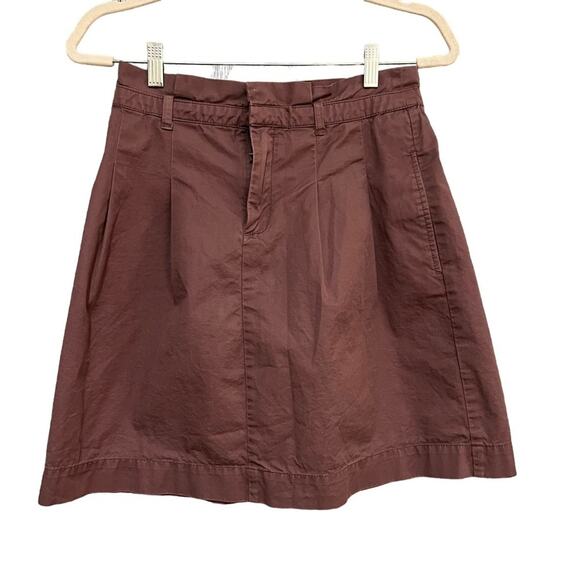 Zara Basics Purple Plum Mini Skirt Cotton Zip XS - Picture 1 of 9